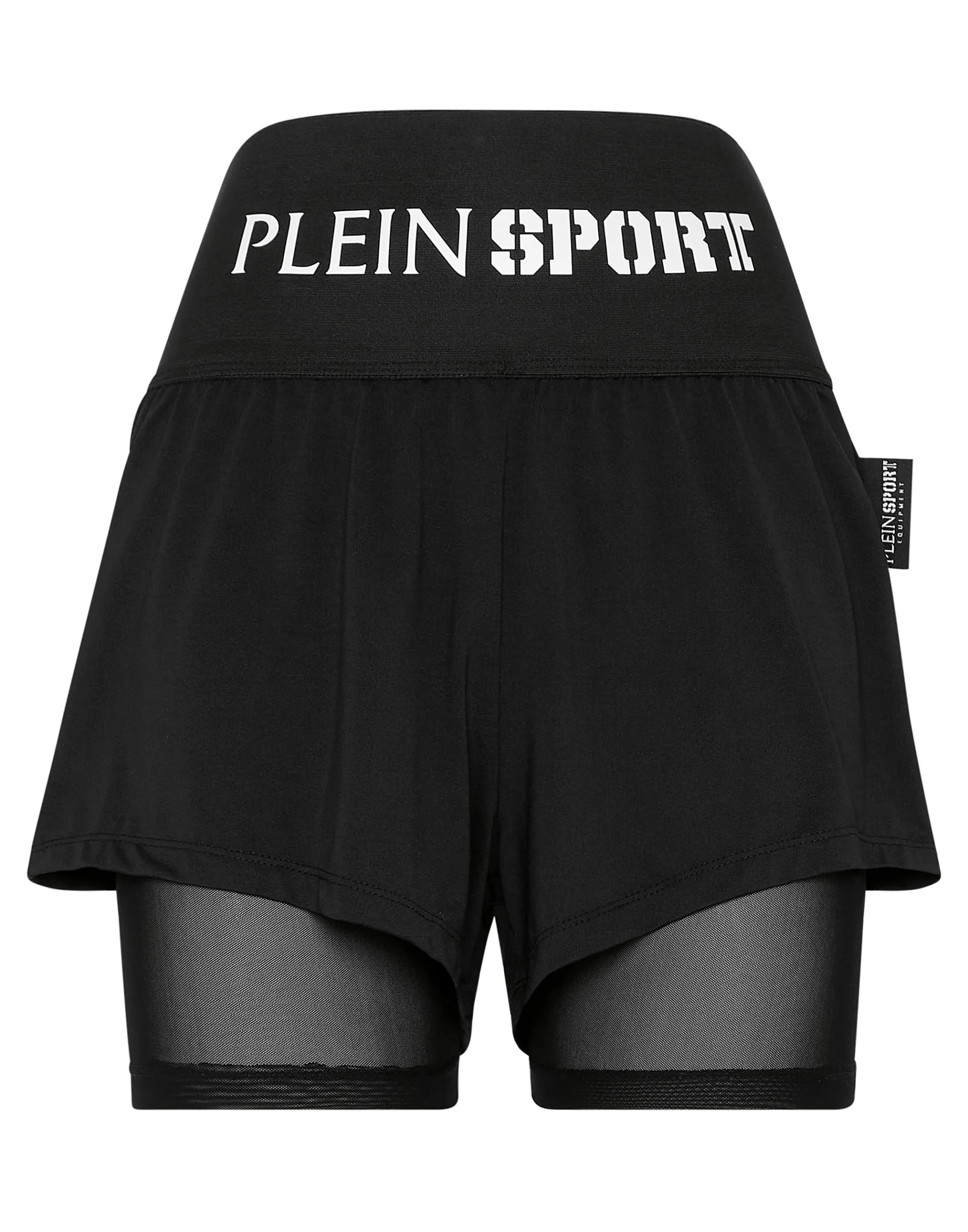 Women Plein Sport Double-Layered Jogging Shorts