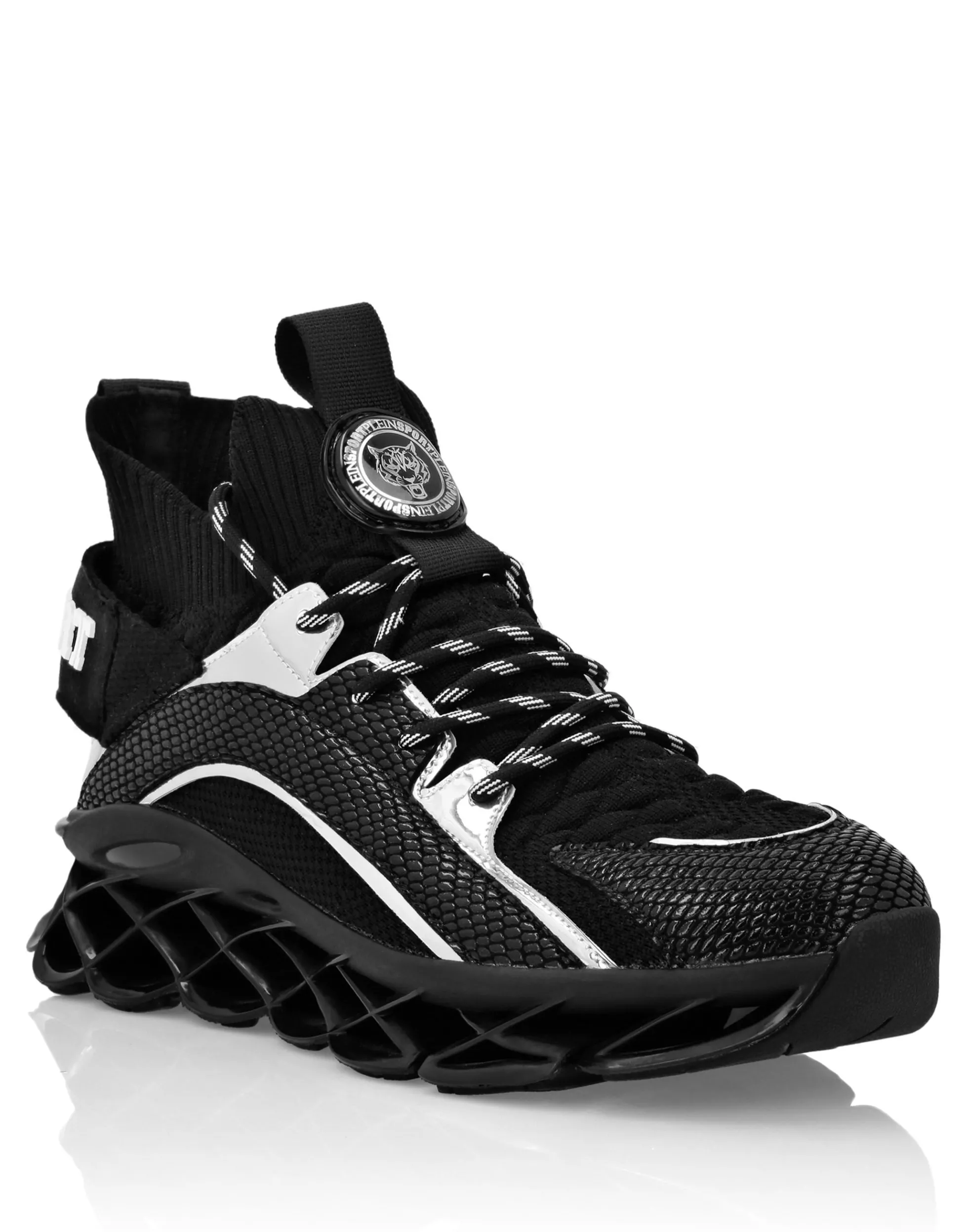 Men Plein Sport Hi-Top Runner Tiger