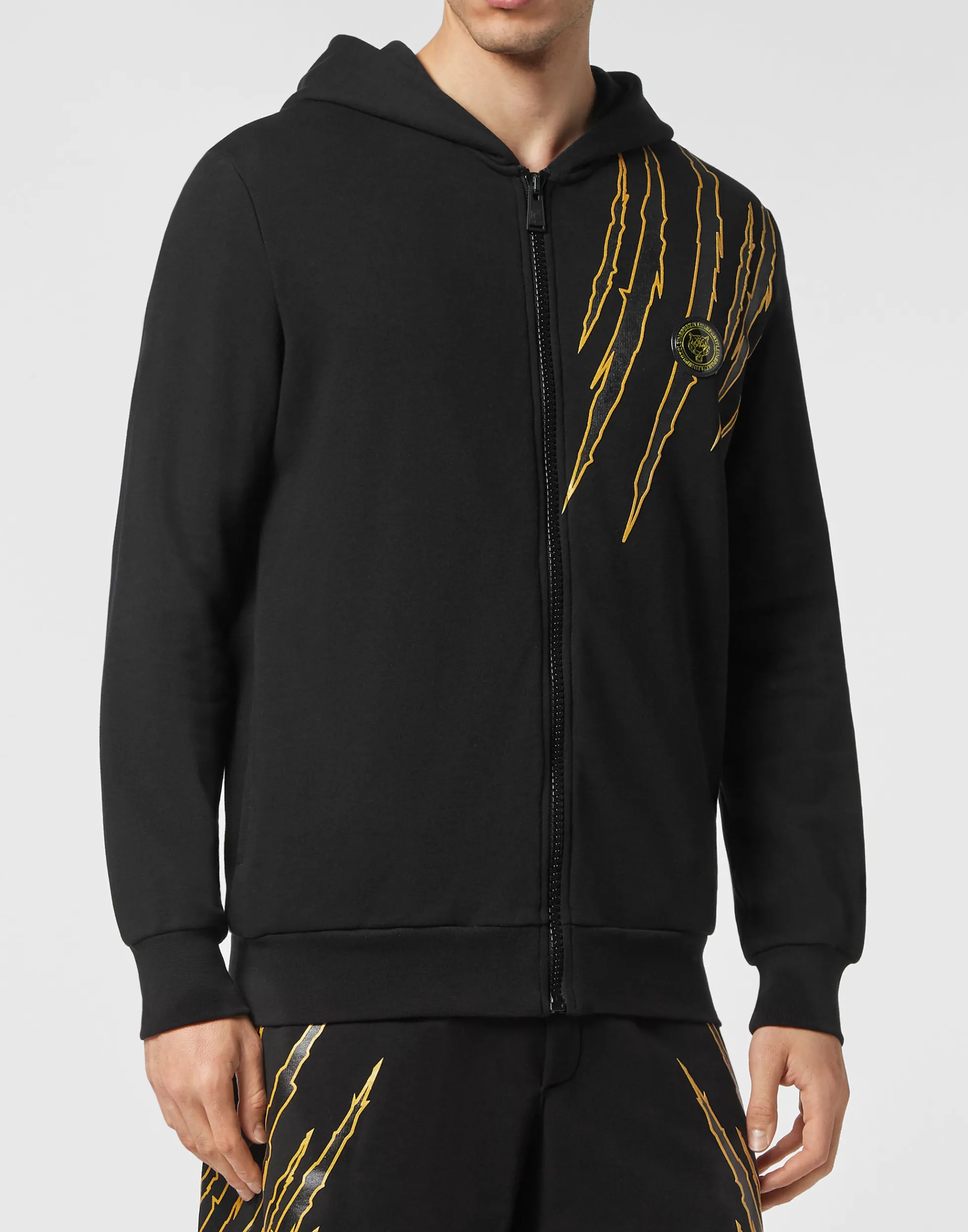 Men Plein Sport Hoodie Sweatjacket Scratch