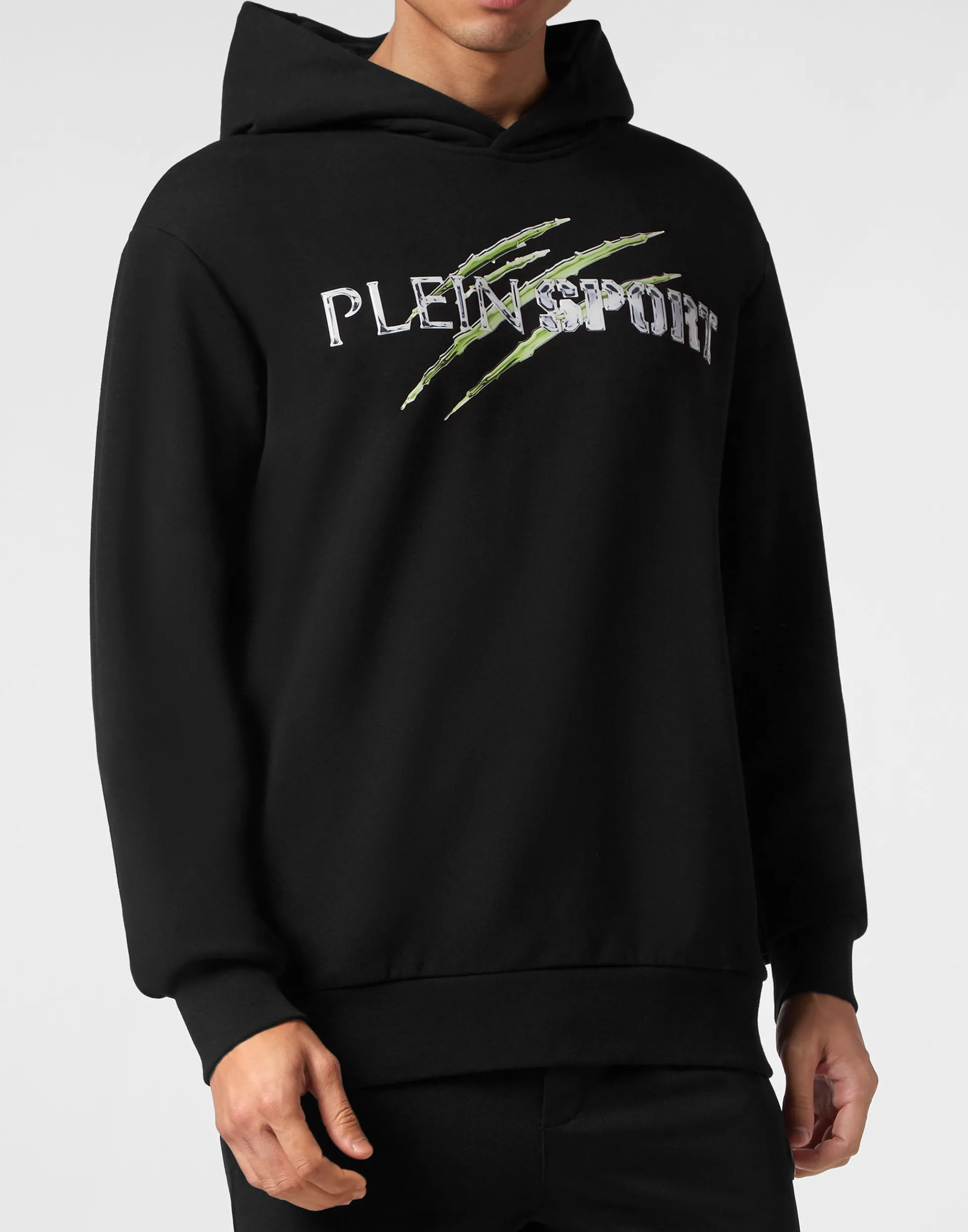 Men Plein Sport Hoodie Sweatshirt Chrome Scratch Edition