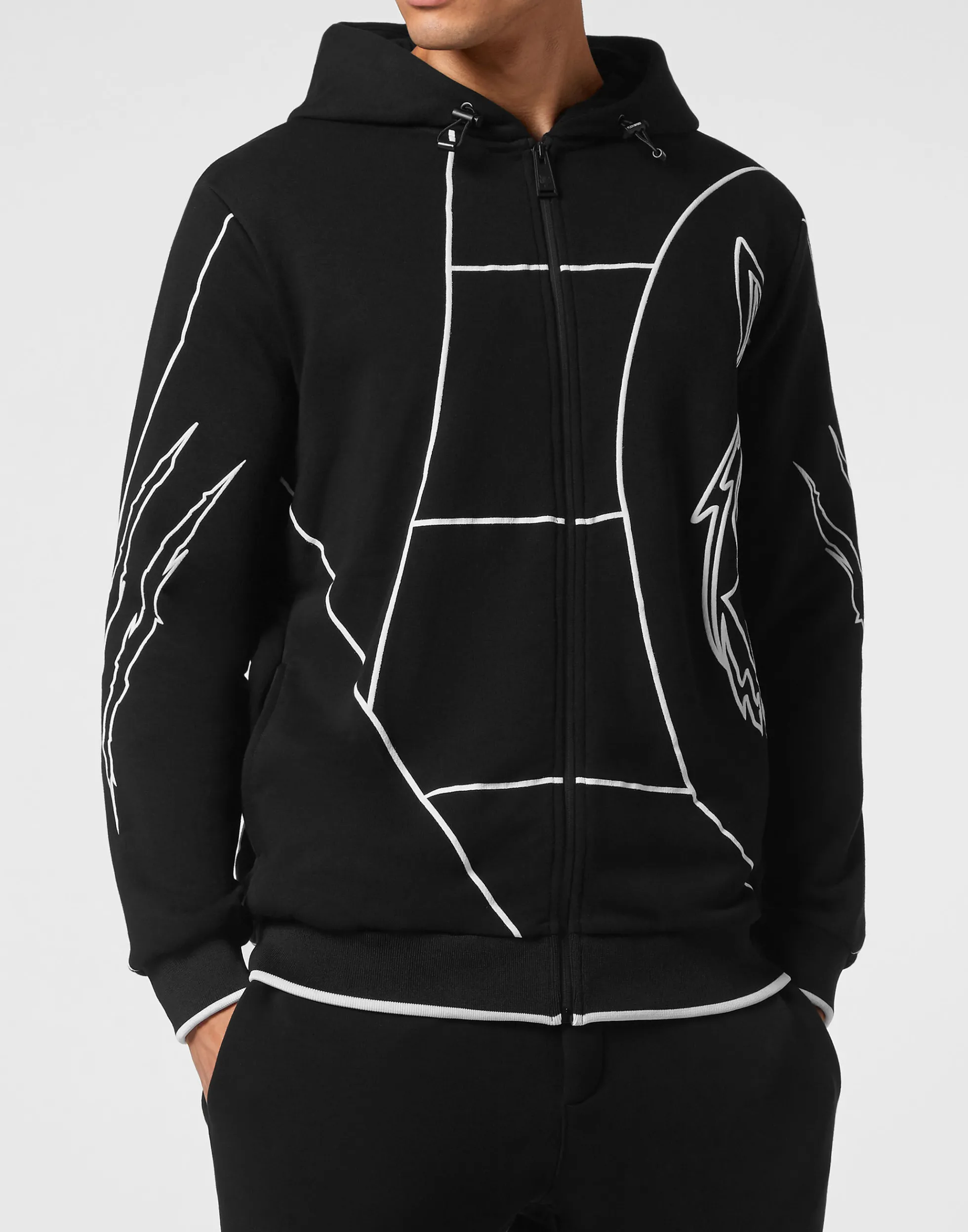 Men Plein Sport Jogging Tracksuit: Sweatjacket/Trousers Tiger Court Edition