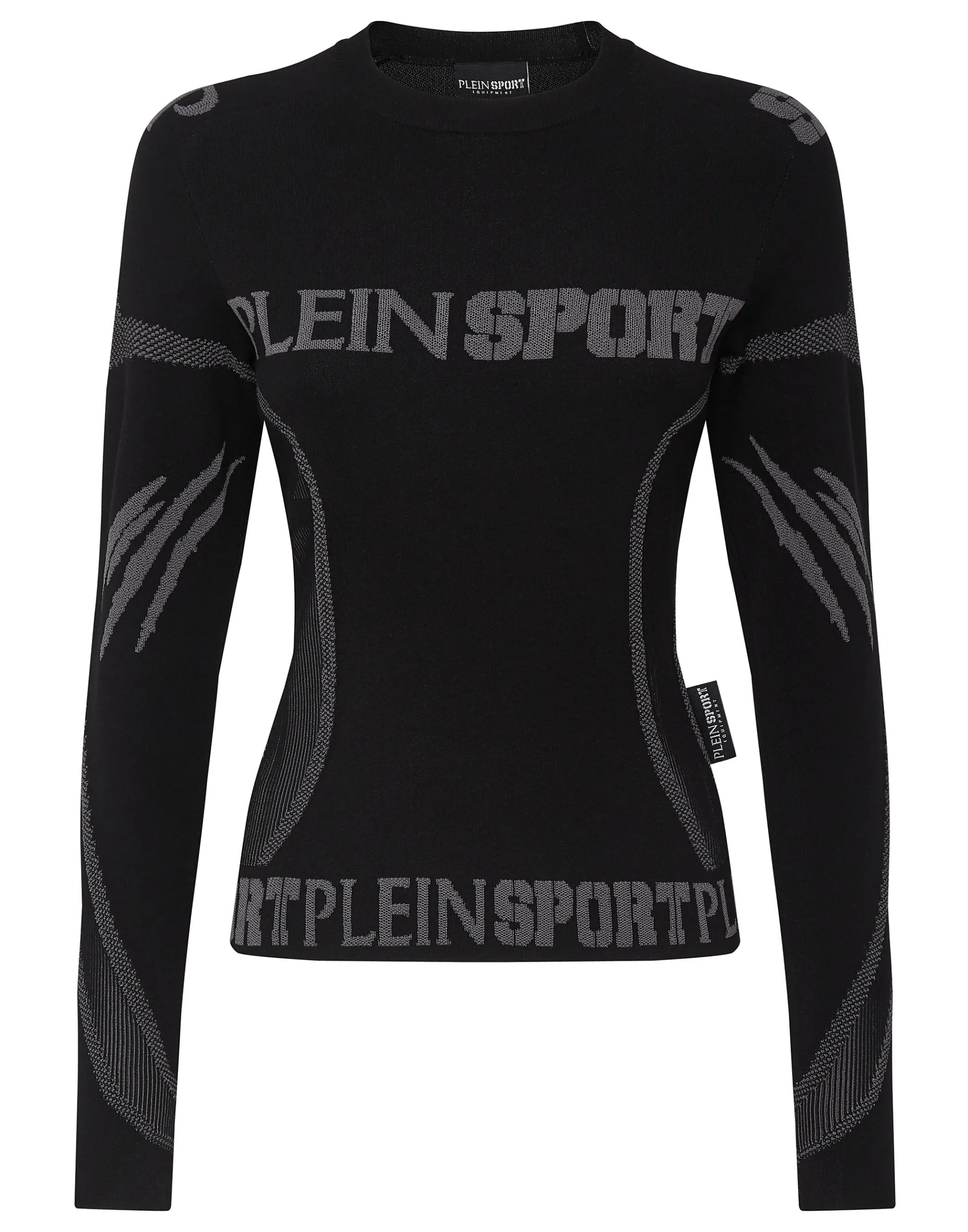 Women Plein Sport Knit Jacquard Long-Sleeved T-Shirt