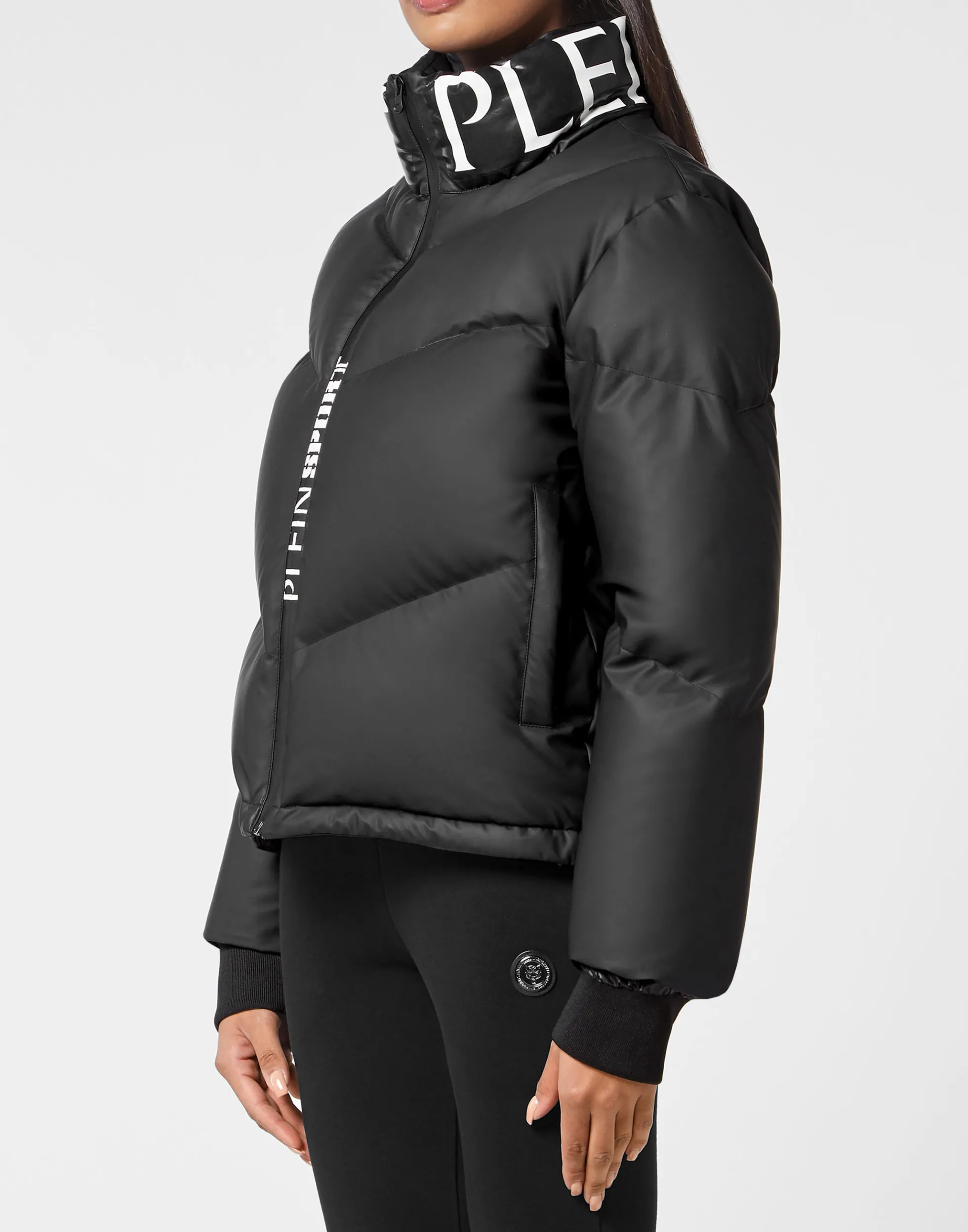 Women Plein Sport Nylon Down Jacket Tiger