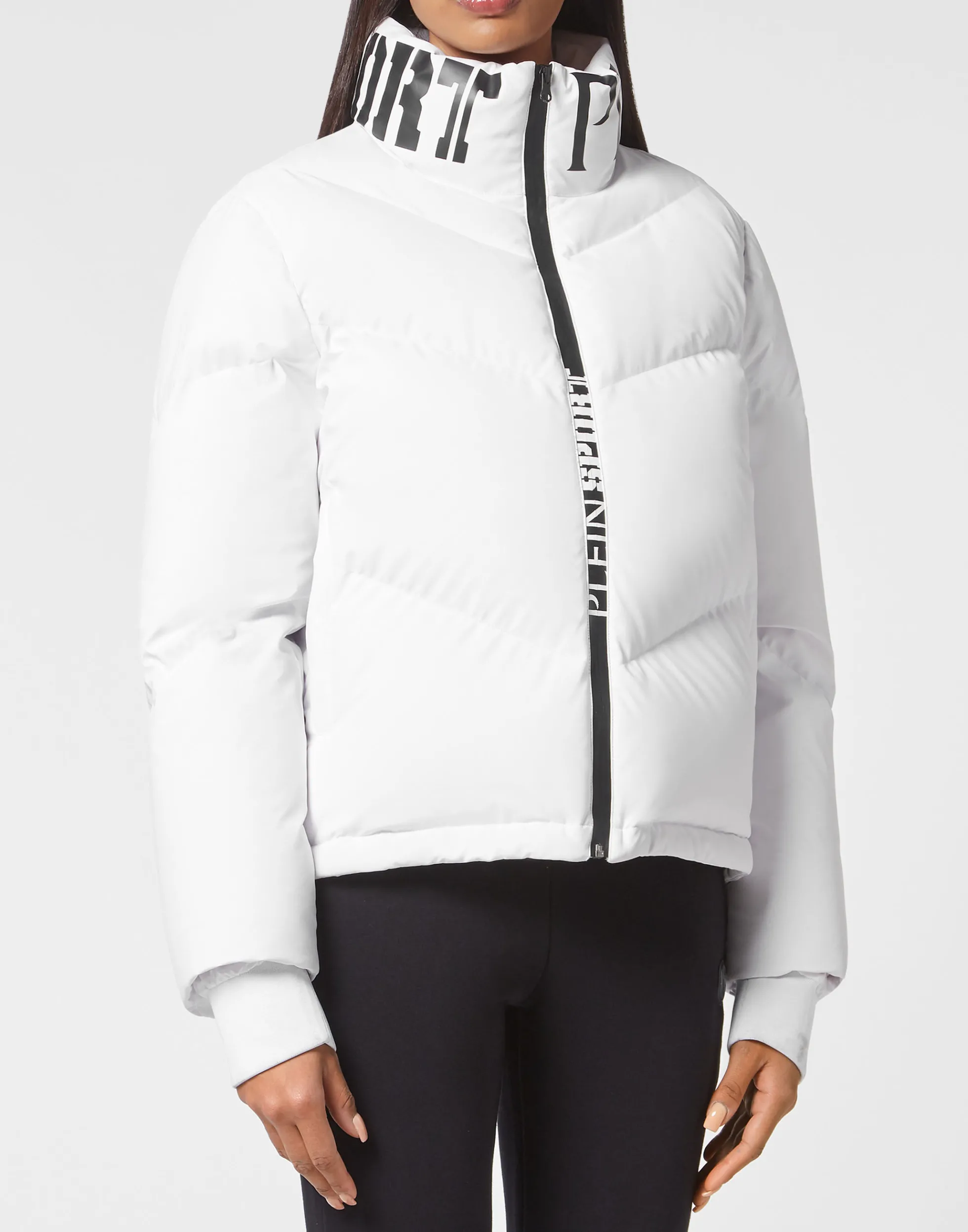 Women Plein Sport Nylon Down Jacket Tiger