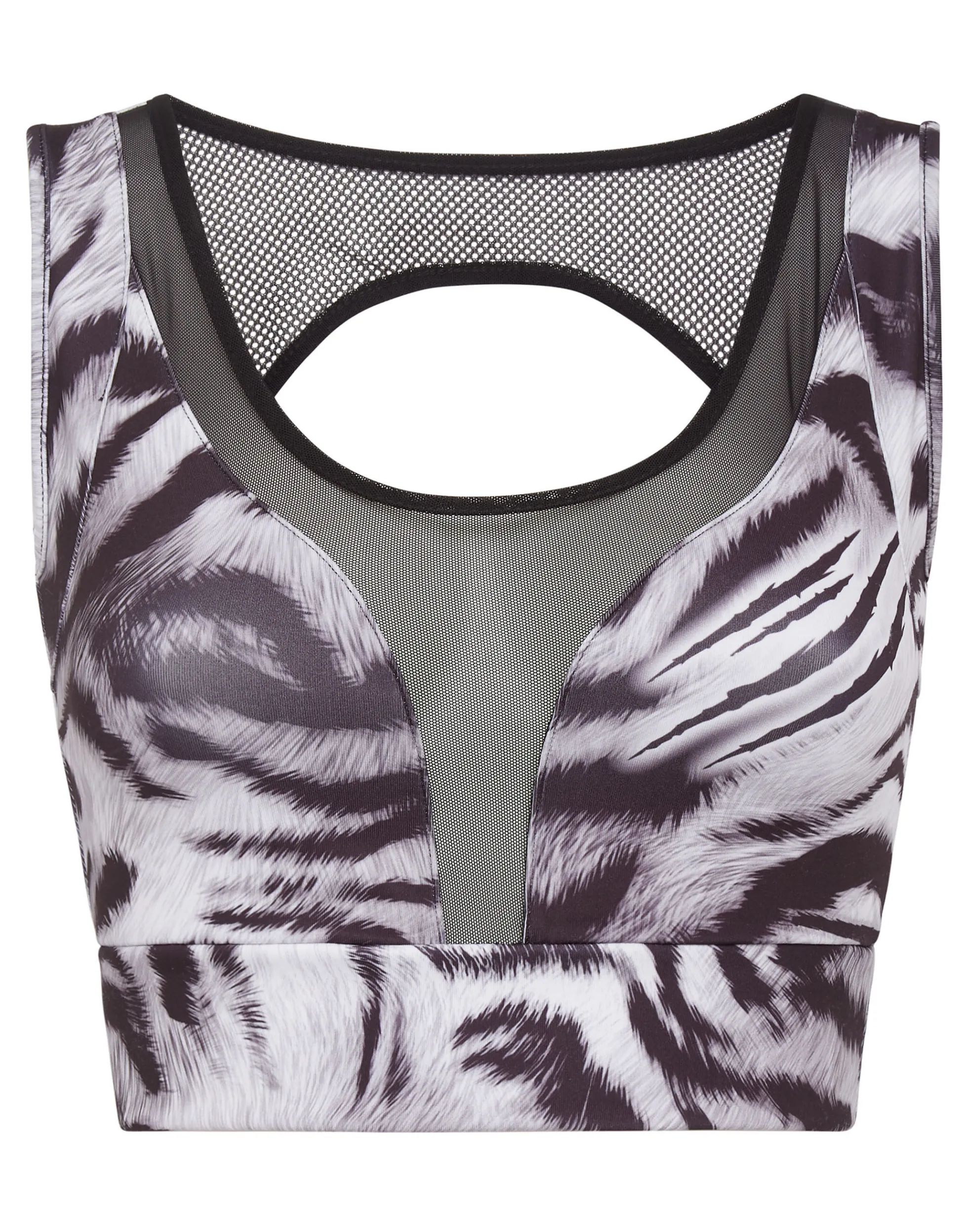 Women Plein Sport Open Back Crop Top Tiger