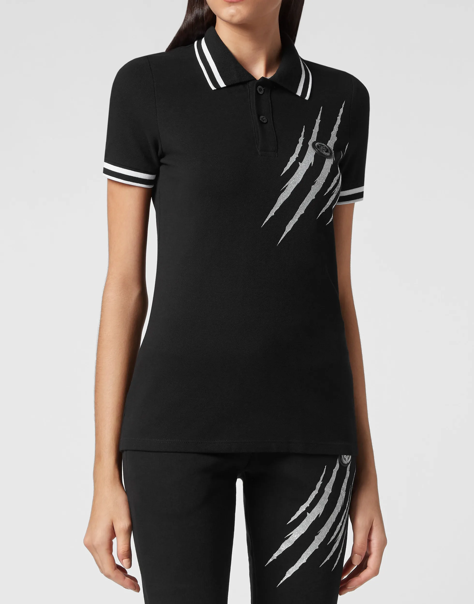 Women Plein Sport Polo Shirt Ss Scratch