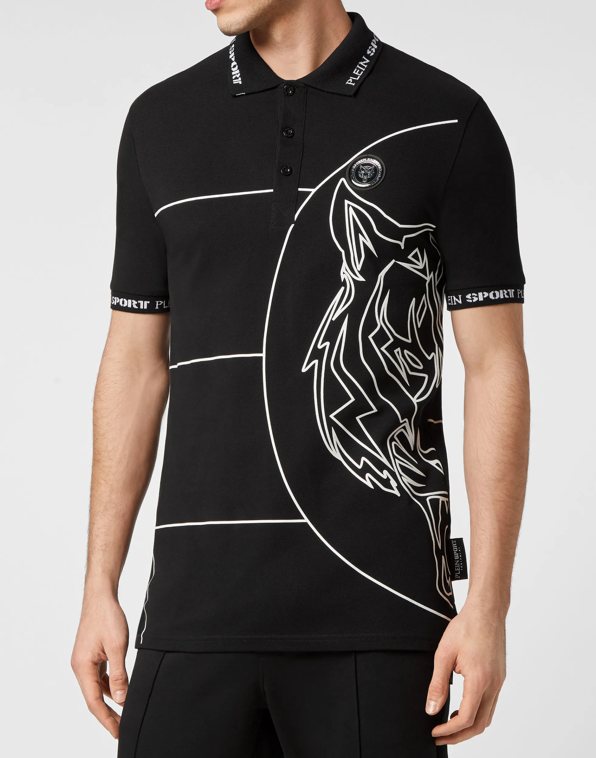 Men Plein Sport Polo Shirt Ss Tiger