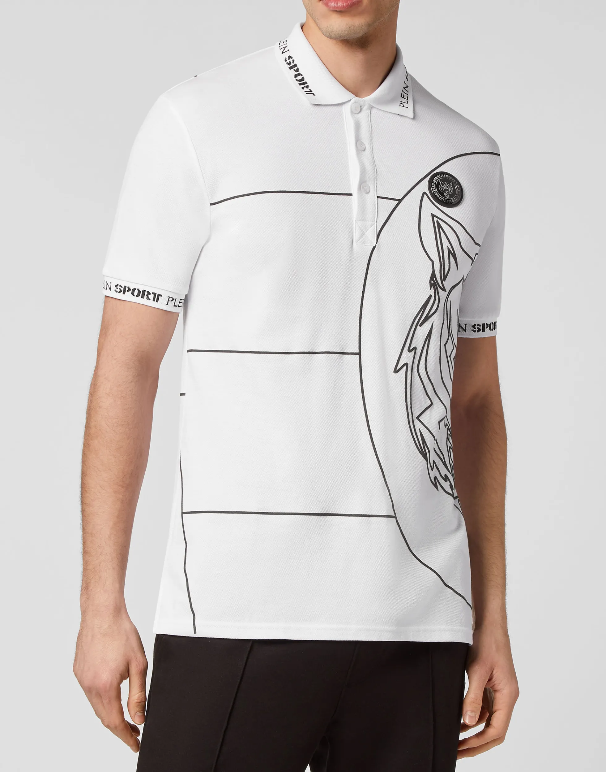 Men Plein Sport Polo Shirt Ss Tiger