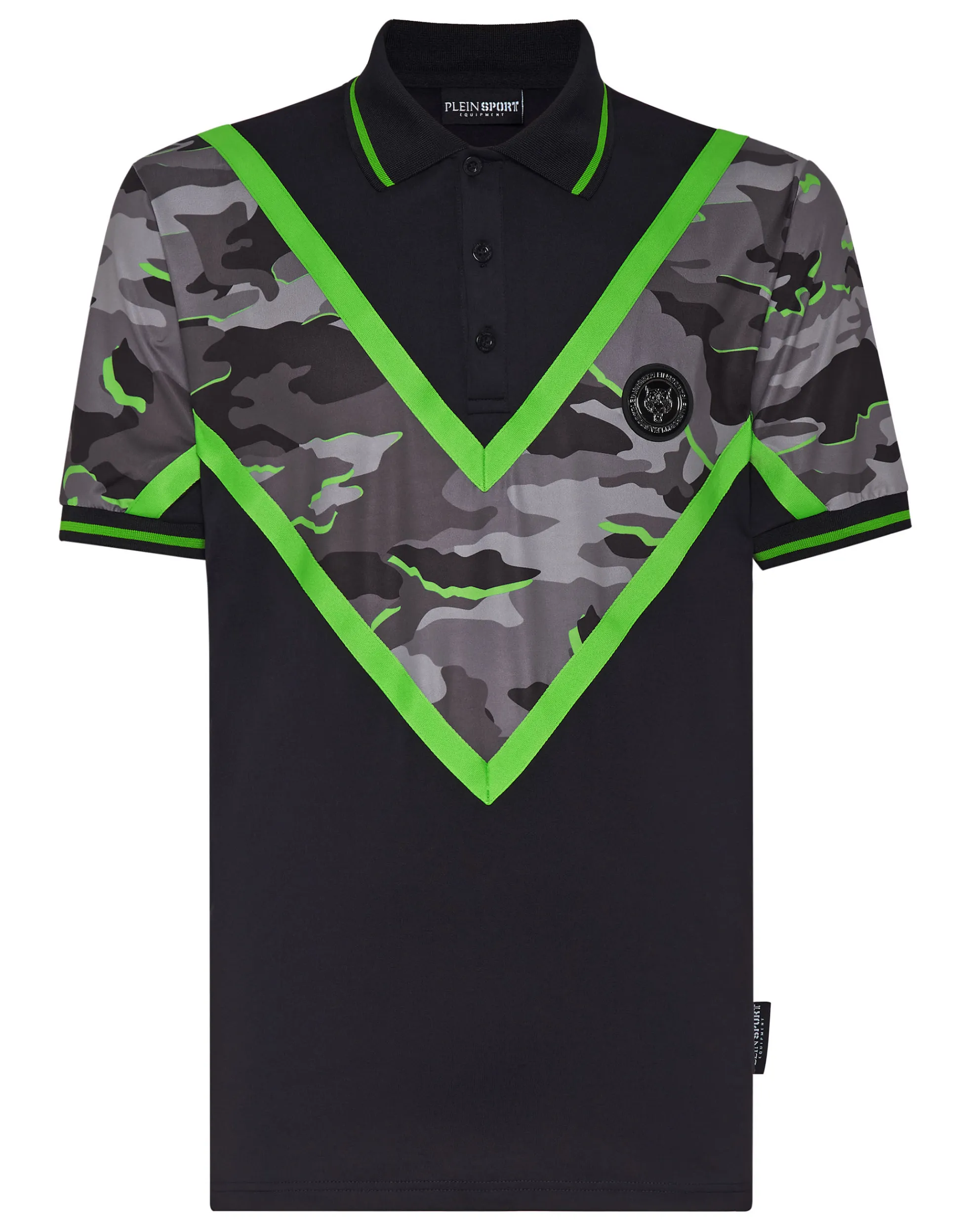 Men Plein Sport Polo Ss Neon Amazon Edition (Camouflage)