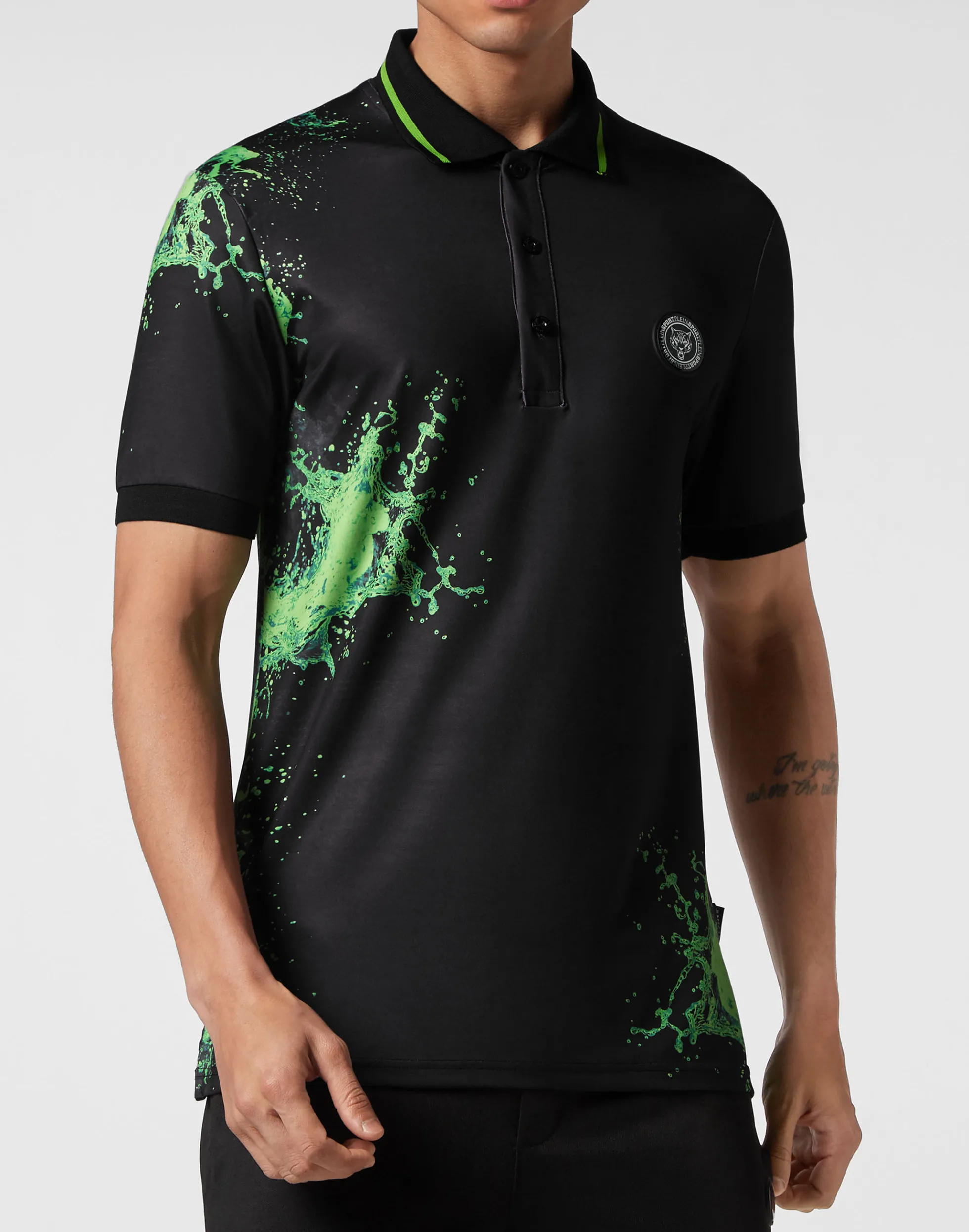 Men Plein Sport Polo Ss Splash Extreme