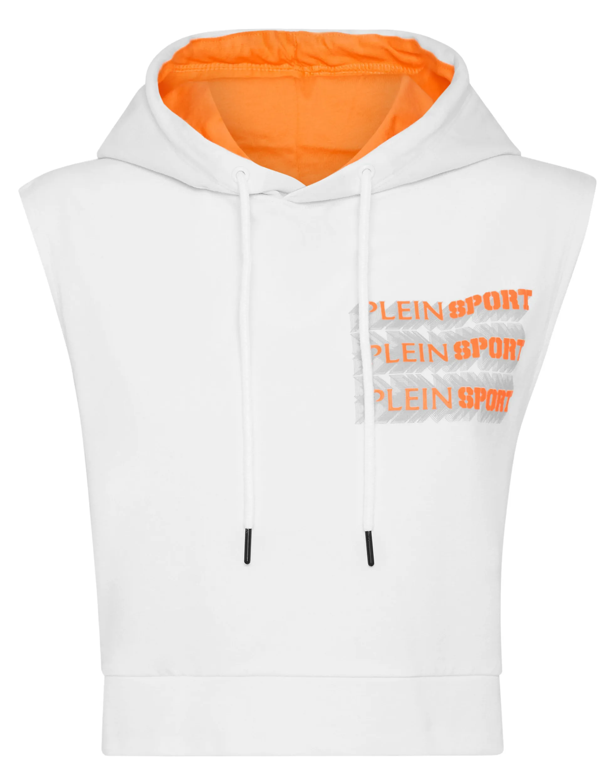 Women Plein Sport Sleeveless Hoodie Sweatshirt