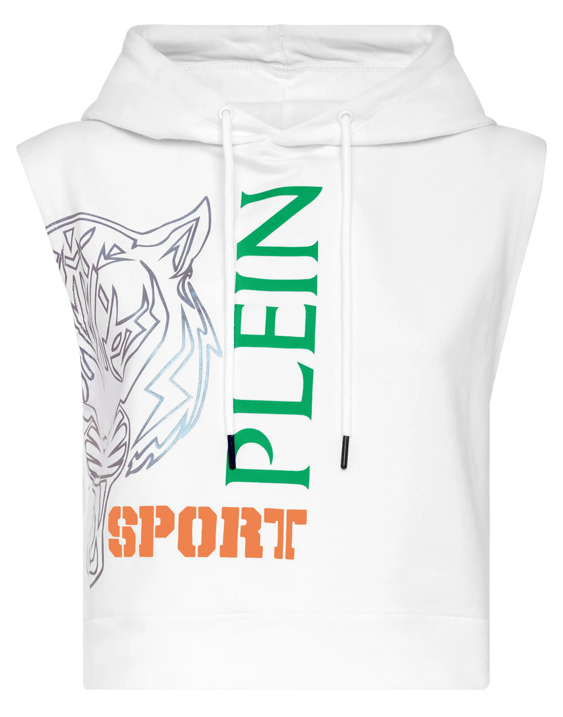 Women Plein Sport Sleeveless Hoodie Sweatshirt