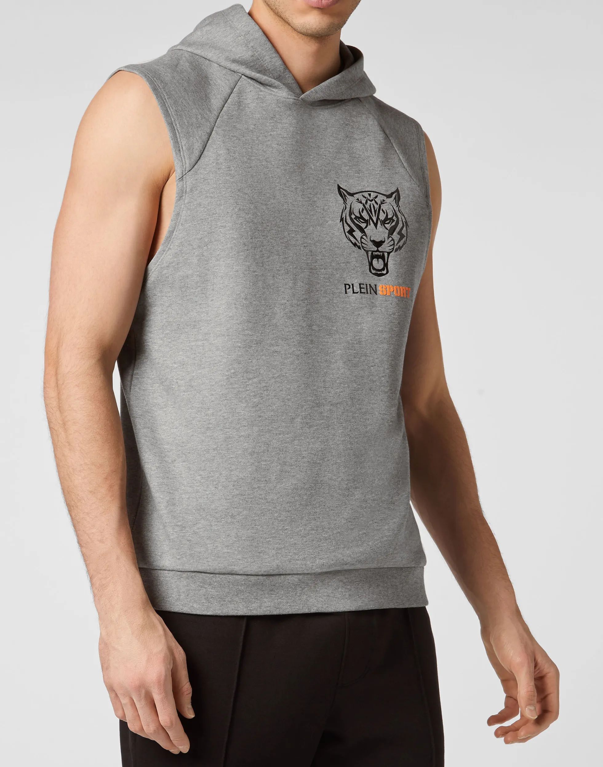 Men Plein Sport Sleeveless Hoodie Sweatshirt