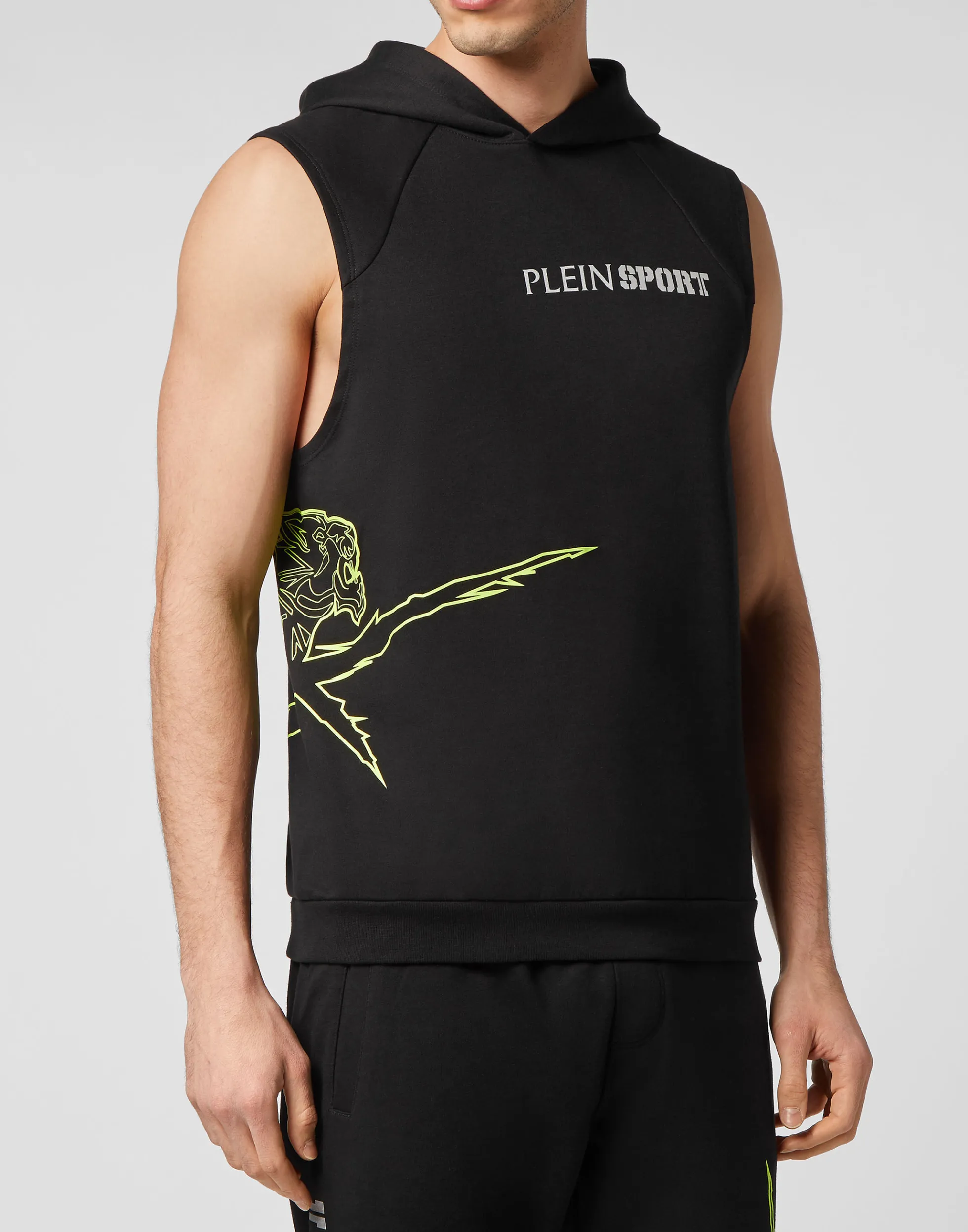 Men Plein Sport Sleeveless Hoodie Sweatshirt