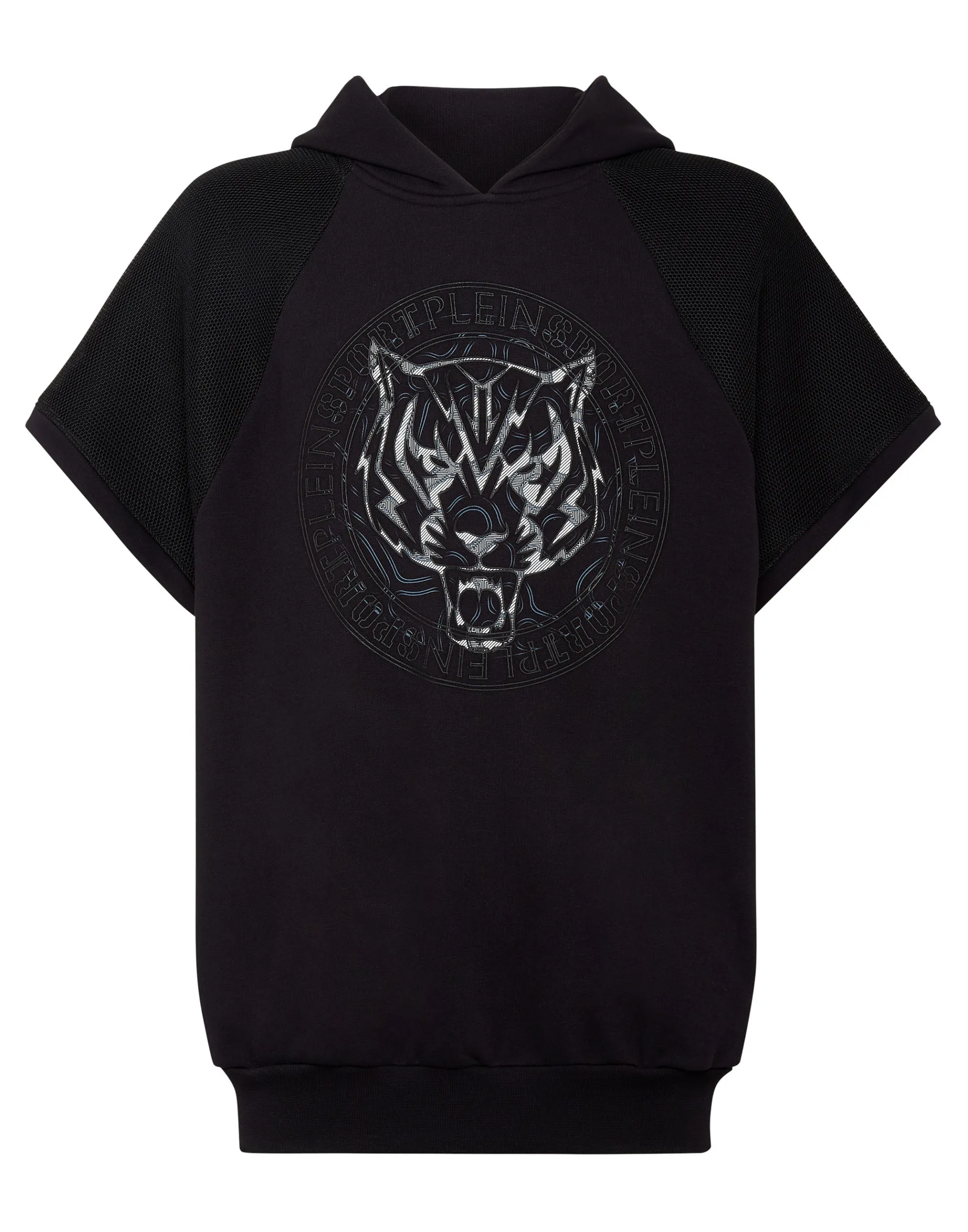 Men Plein Sport Sleeveless Hoodie Sweatshirt Tiger