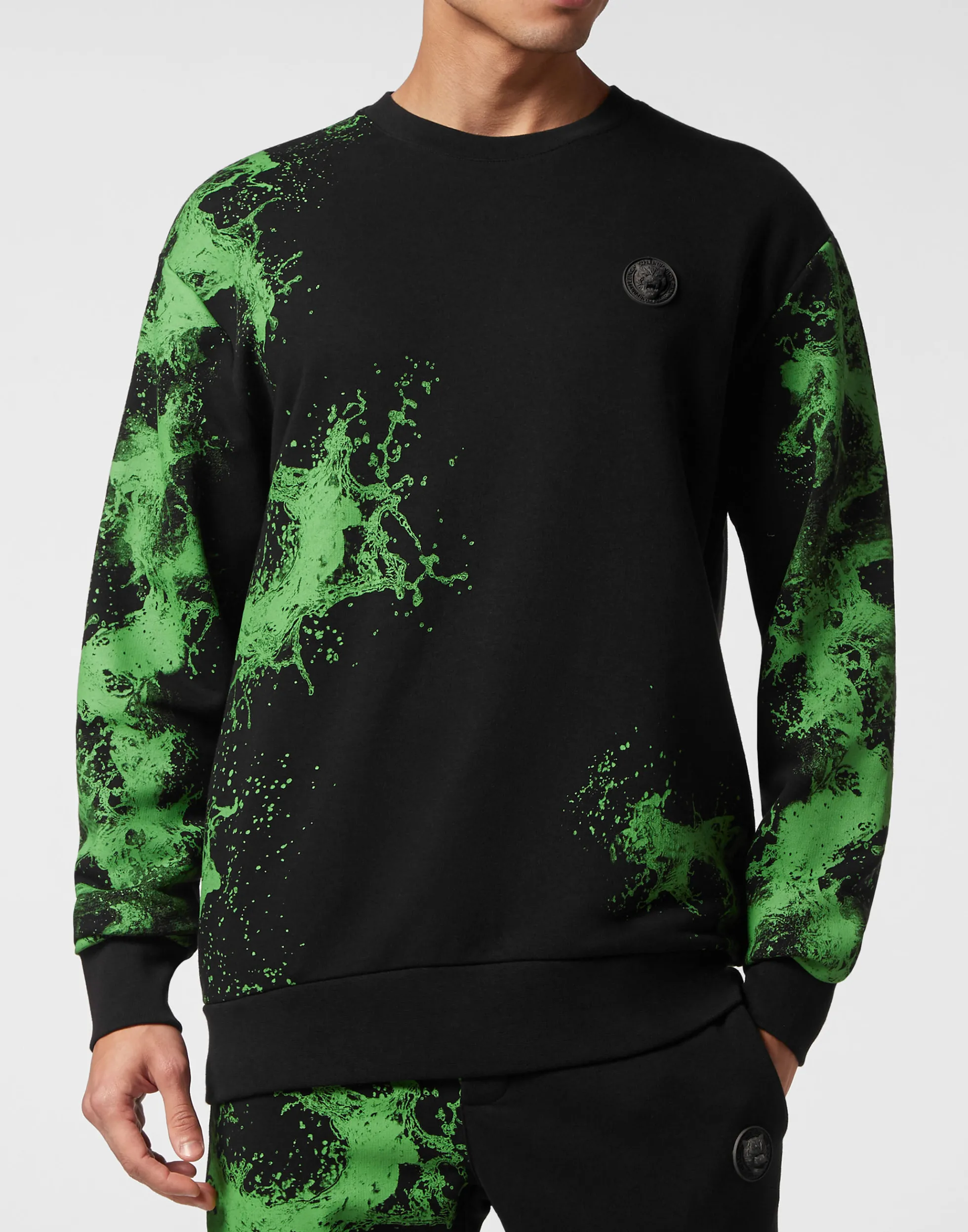 Men Plein Sport Sweatshirt Ls Splash Extreme