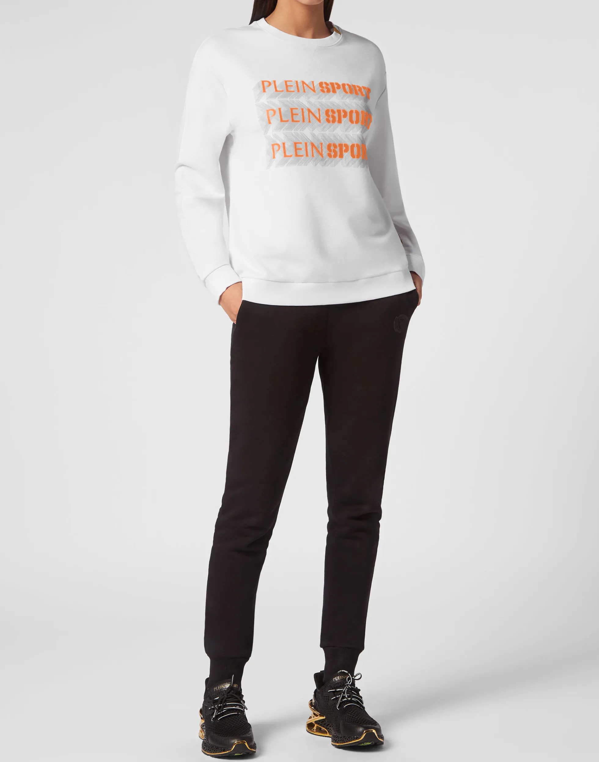 Women Plein Sport Sweatshirt Round Neck