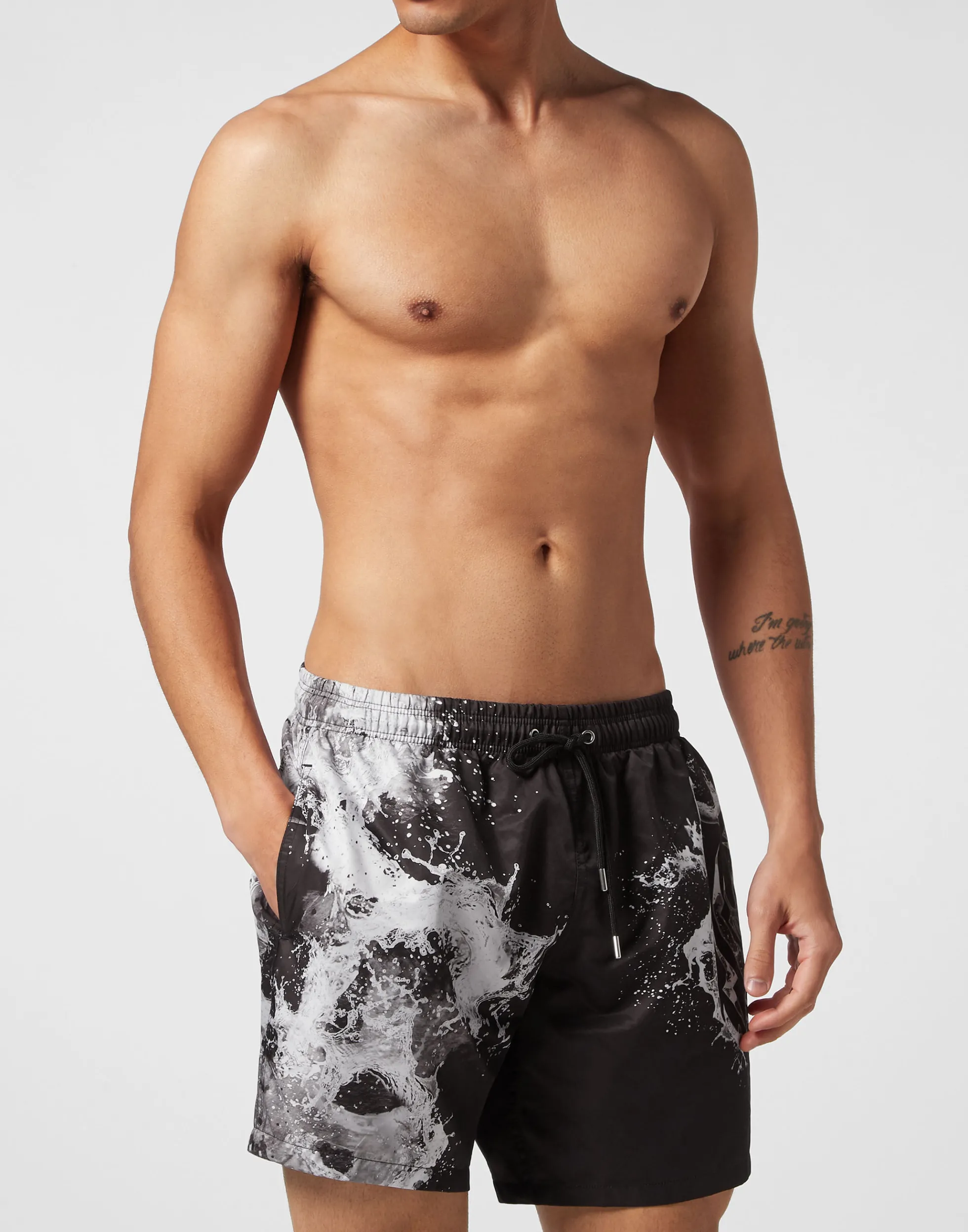 Men Plein Sport Swim-Trunks Splash Extreme