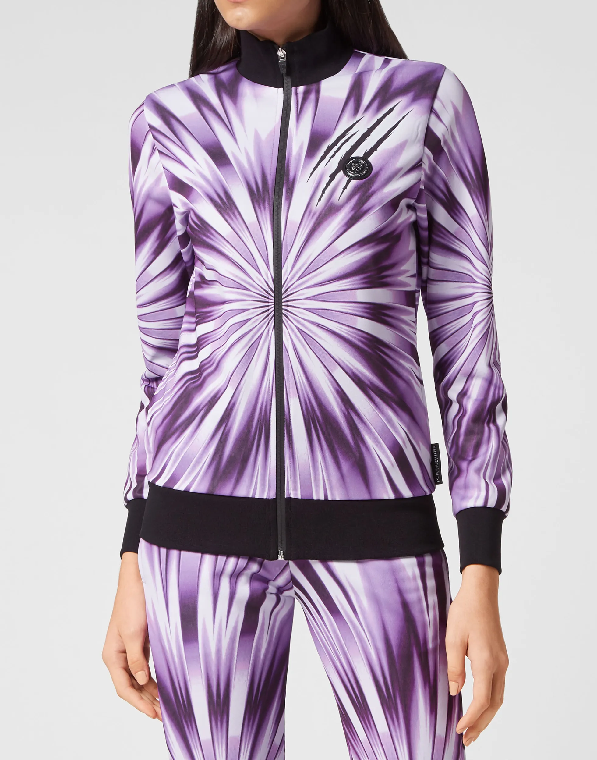 Women Plein Sport Tie-Dye Jogging Tracksuit: Top/Trousers Scratch