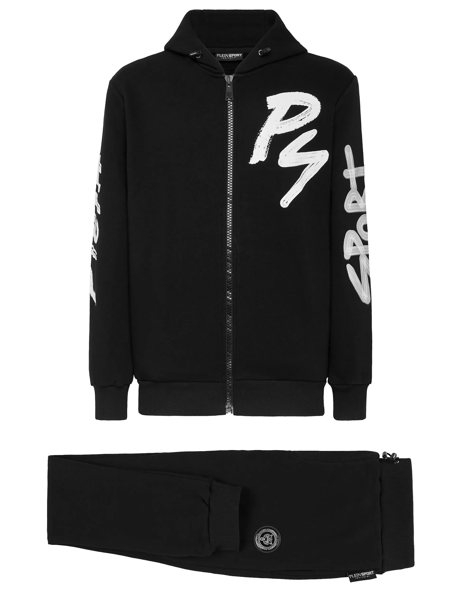 Men Plein Sport Tracksuit: Hoodie+Jogging Pants Stencil Tiger Street Fighter