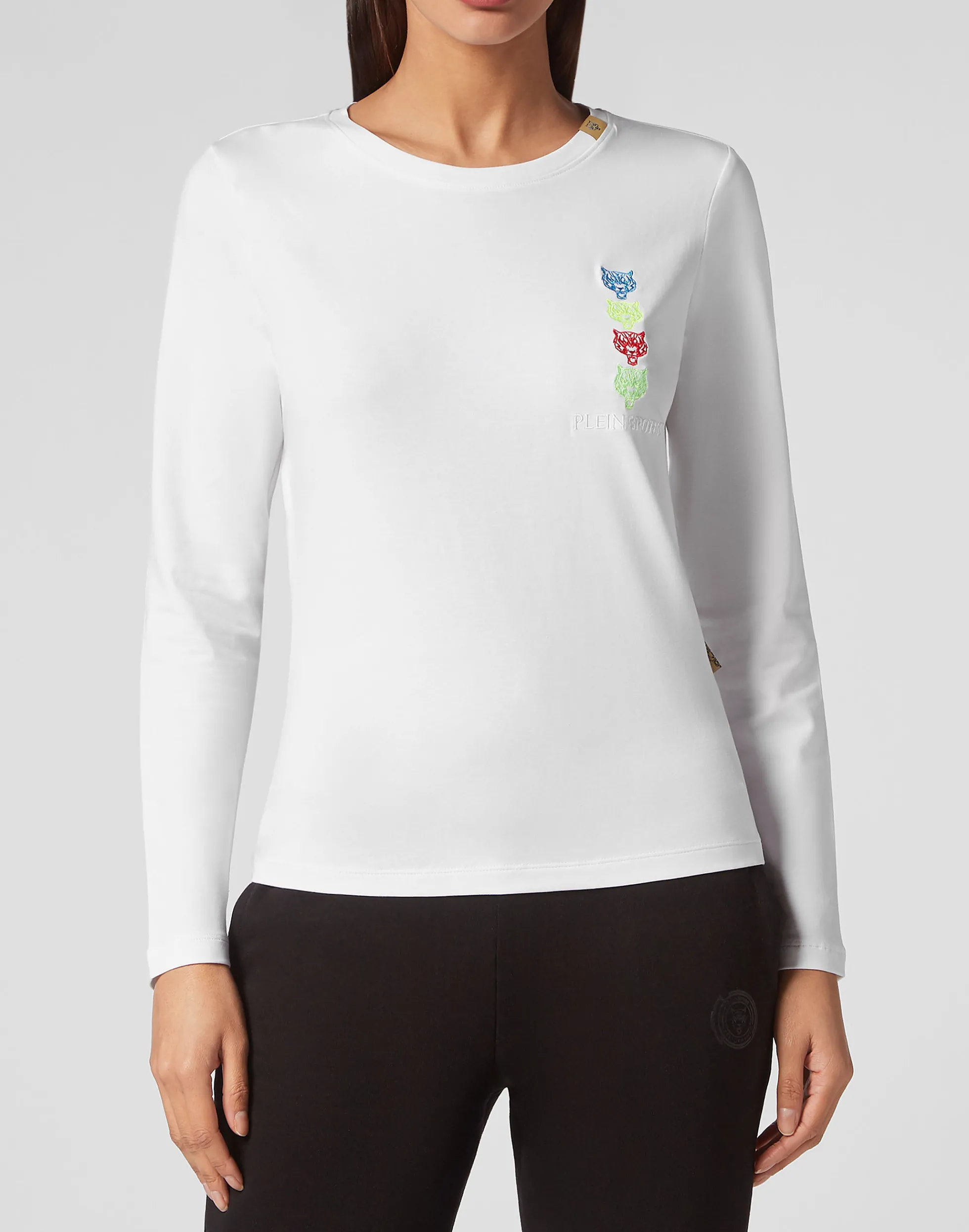 Women Plein Sport T-Shirt Round Neck Ls