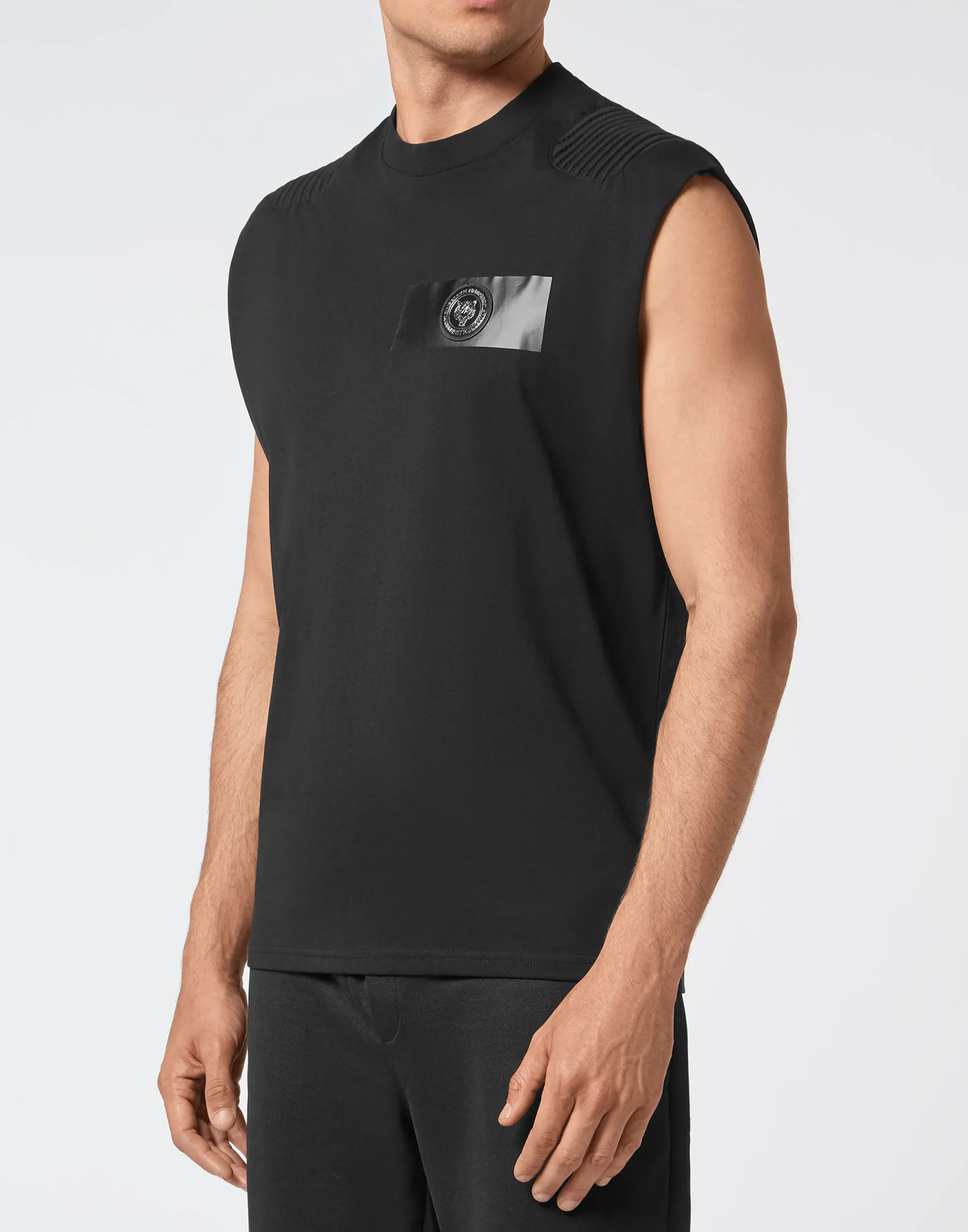 Men Plein Sport T-Shirt Round Neck Sleeveless