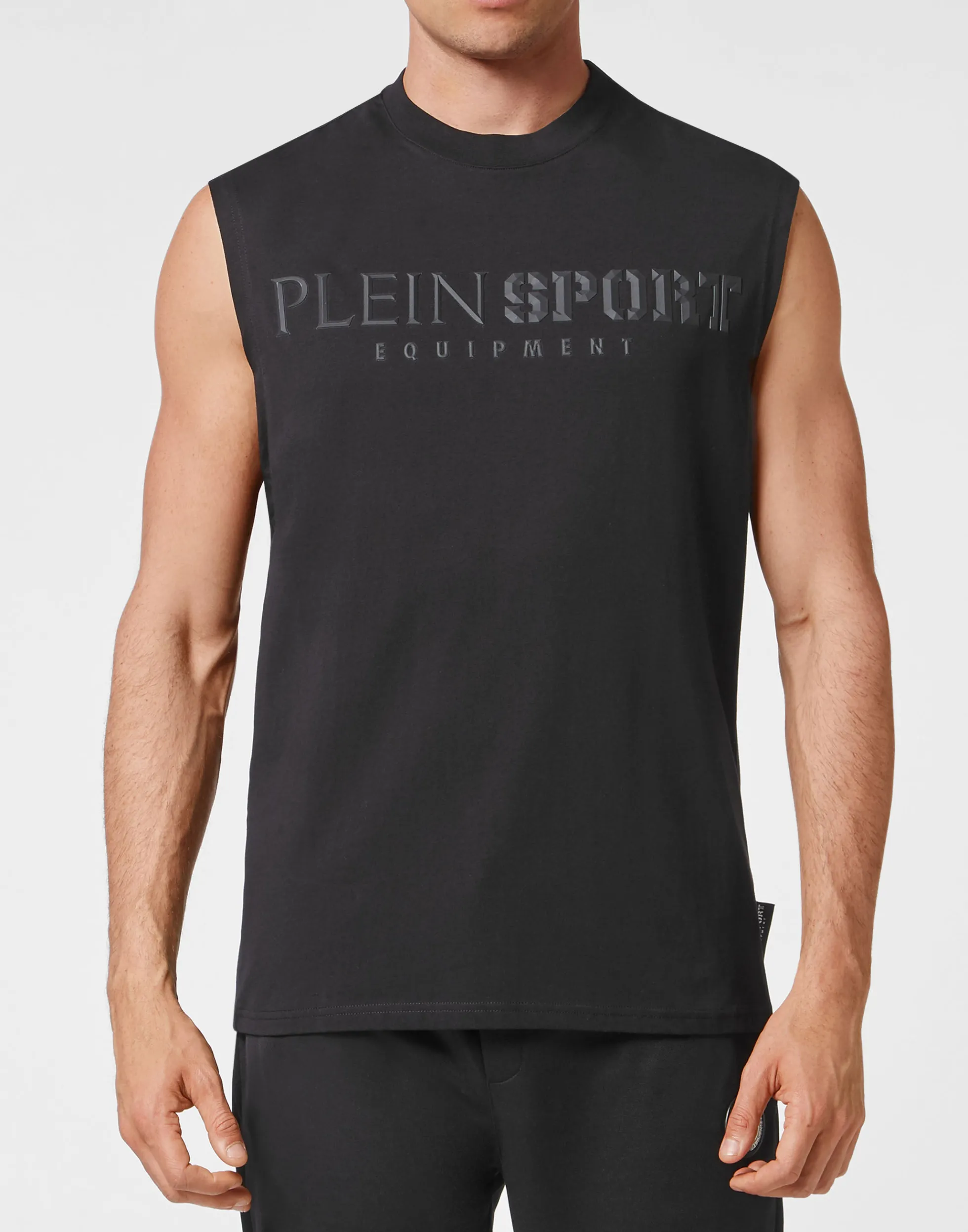 Men Plein Sport T-Shirt Round Neck Sleeveless Statement