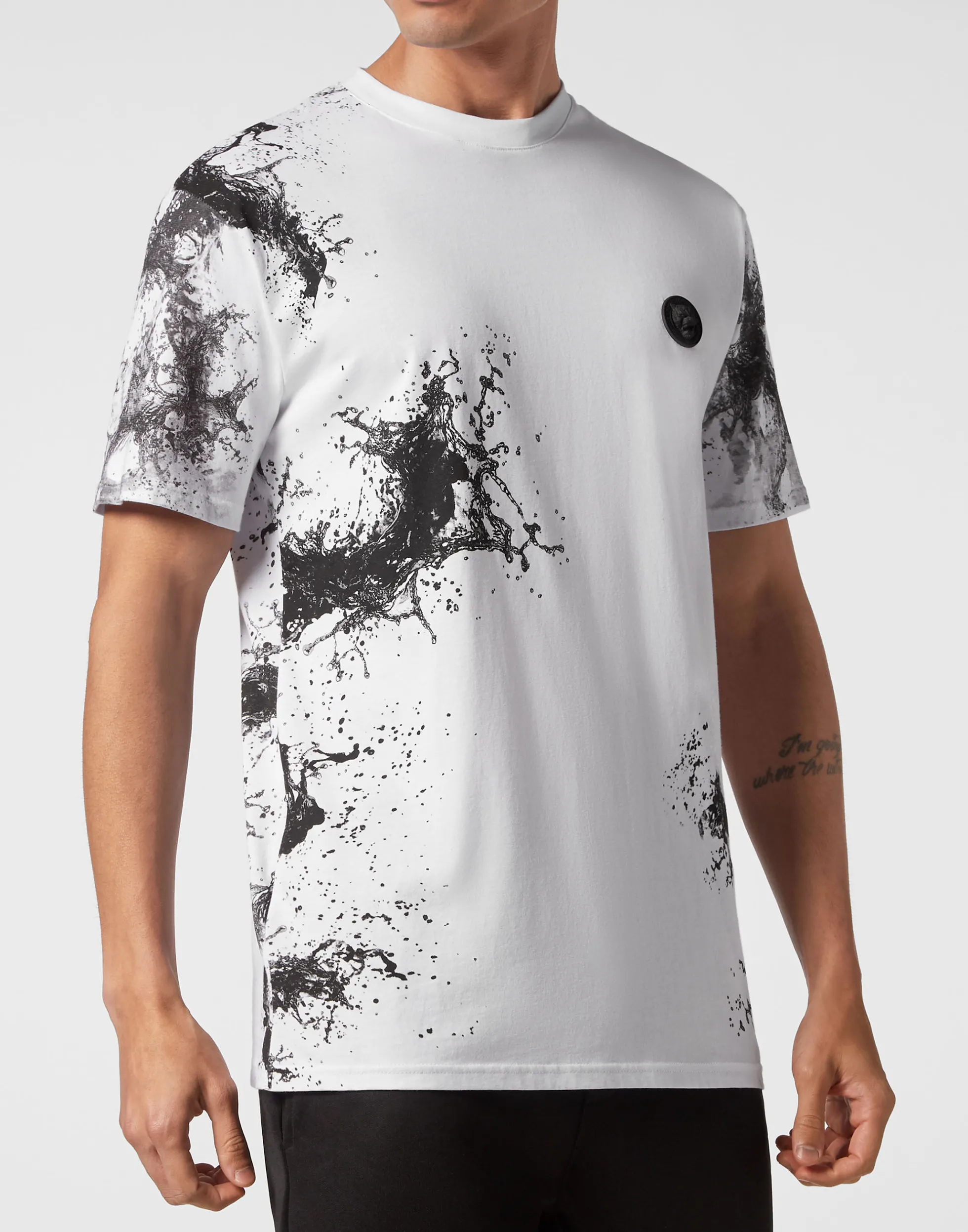 Men Plein Sport T-Shirt Round Neck Ss Splash Extreme