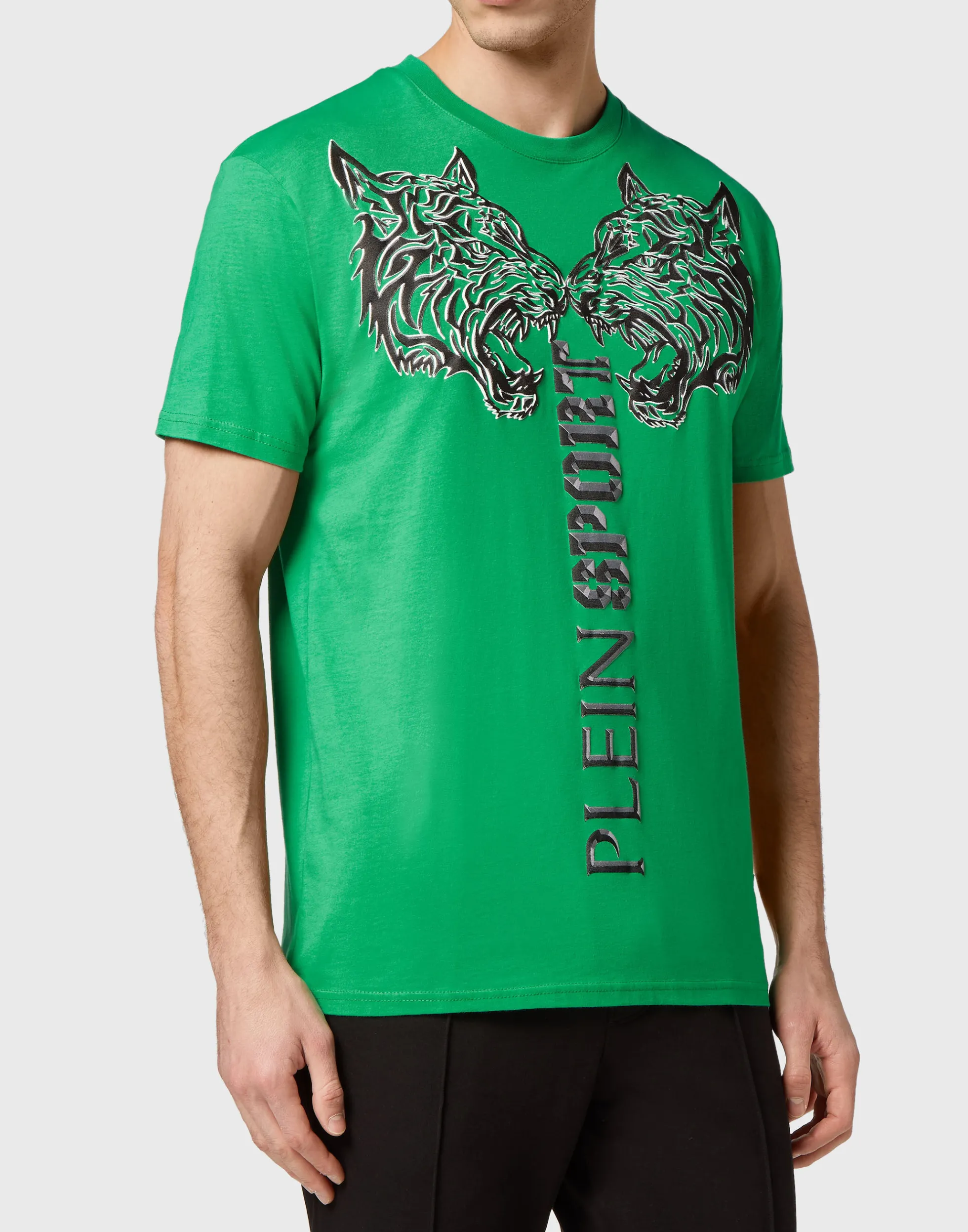 Men Plein Sport T-Shirt Round Neck Ss Tiger