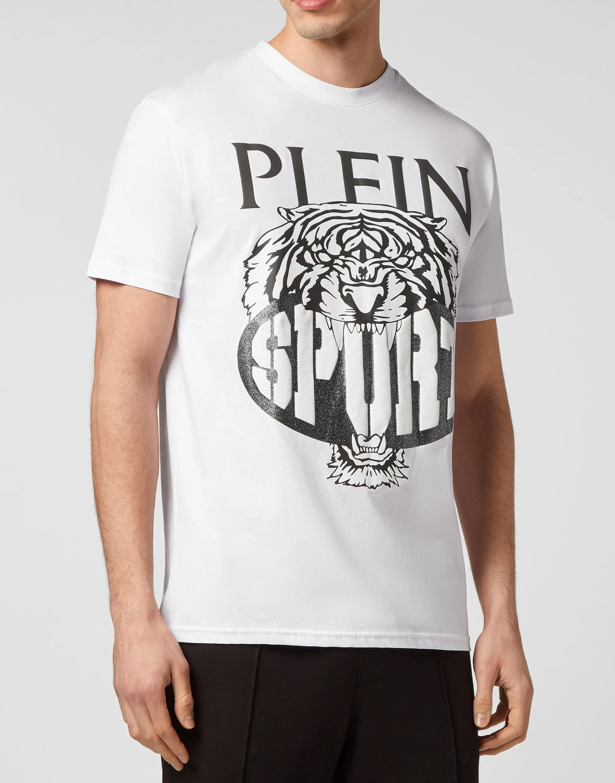 Men Plein Sport T-Shirt Round Neck Ss Tiger