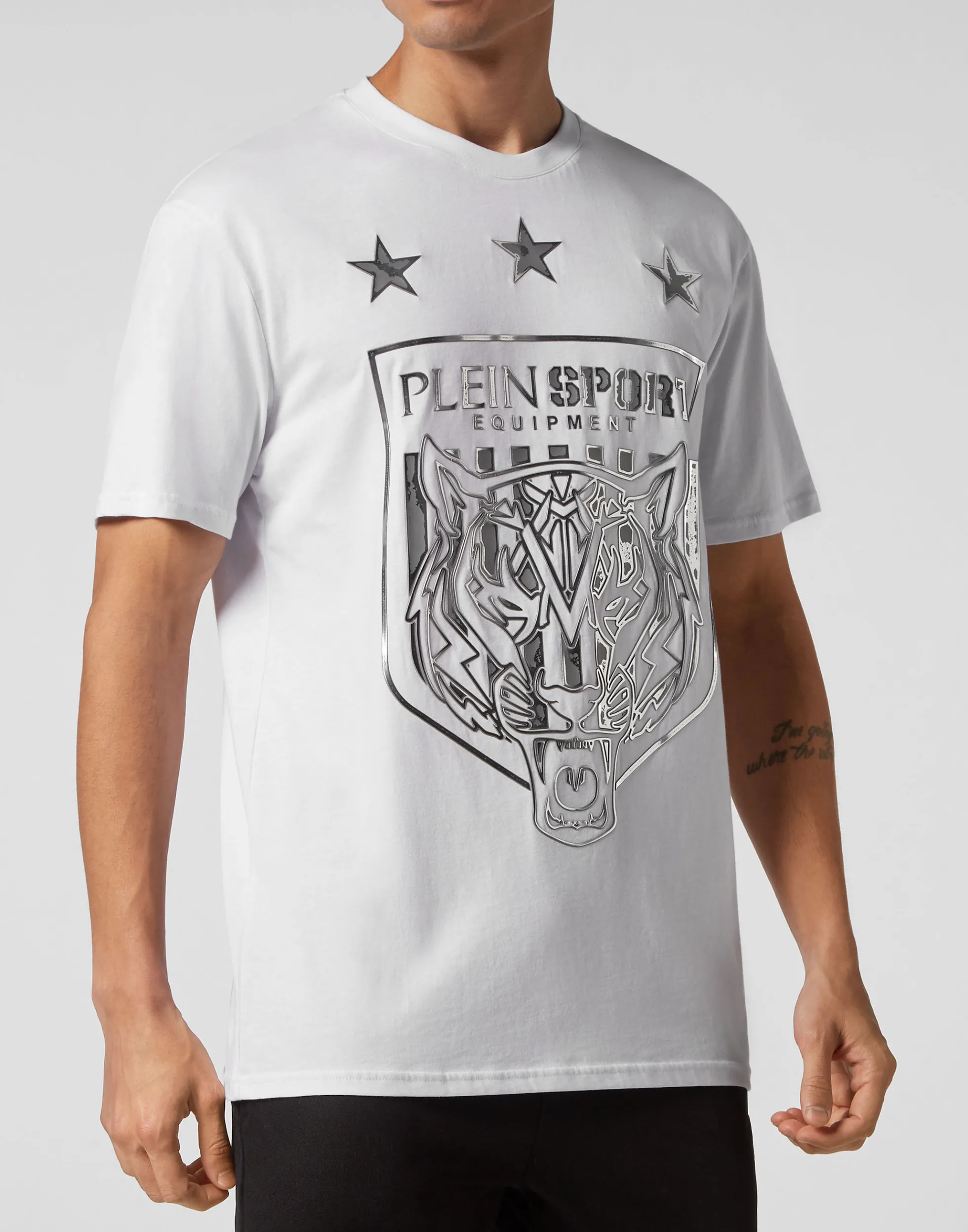 Men Plein Sport T-Shirt Round Neck Ss Tiger Crest Edition